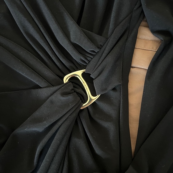 Ralph Lauren Black Faux Wrap Dress - Picture 3 of 6